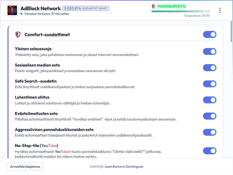 AdBlock Network Dashboard Light Mode