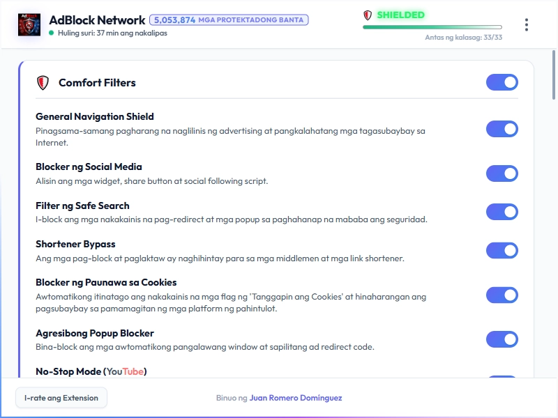 AdBlock Network Dashboard Light Mode