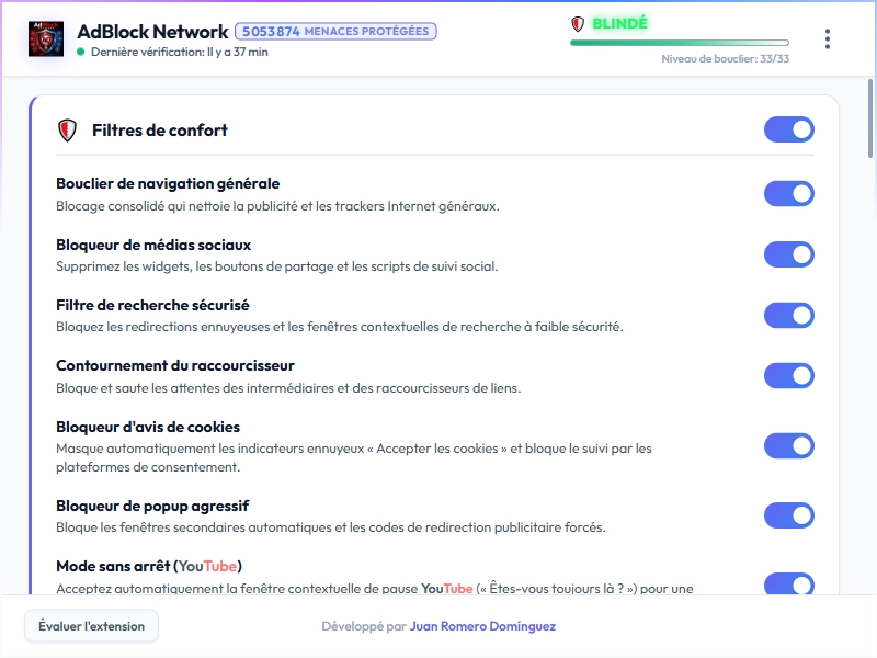 AdBlock Network Dashboard Light Mode