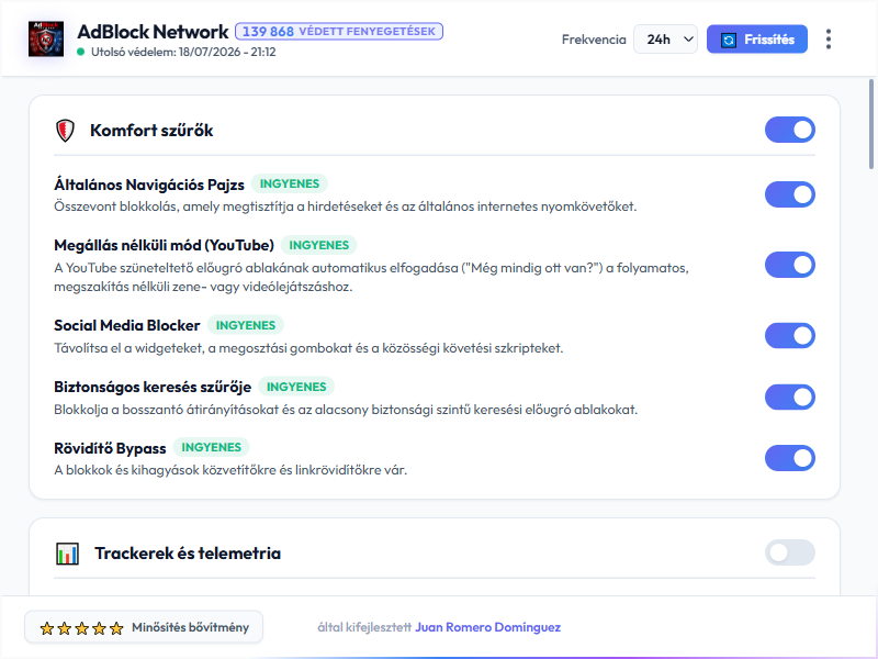 AdBlock Network Dashboard Light Mode