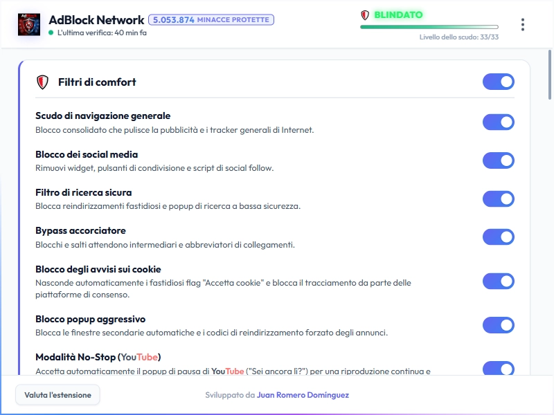 AdBlock Network Dashboard Light Mode