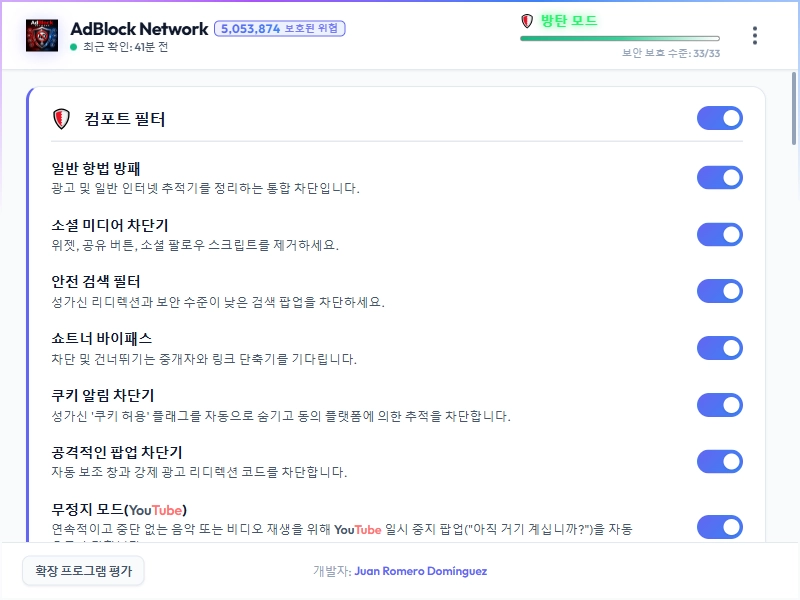 AdBlock Network Dashboard Light Mode