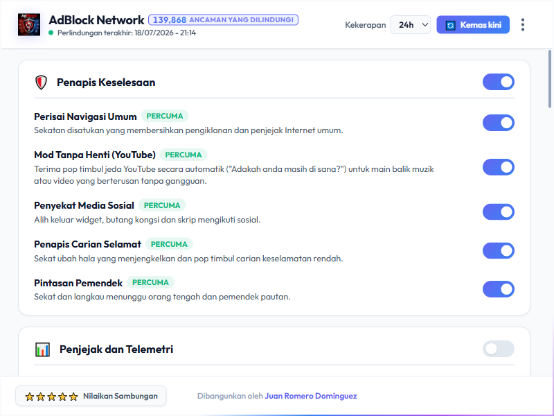 AdBlock Network Dashboard Light Mode