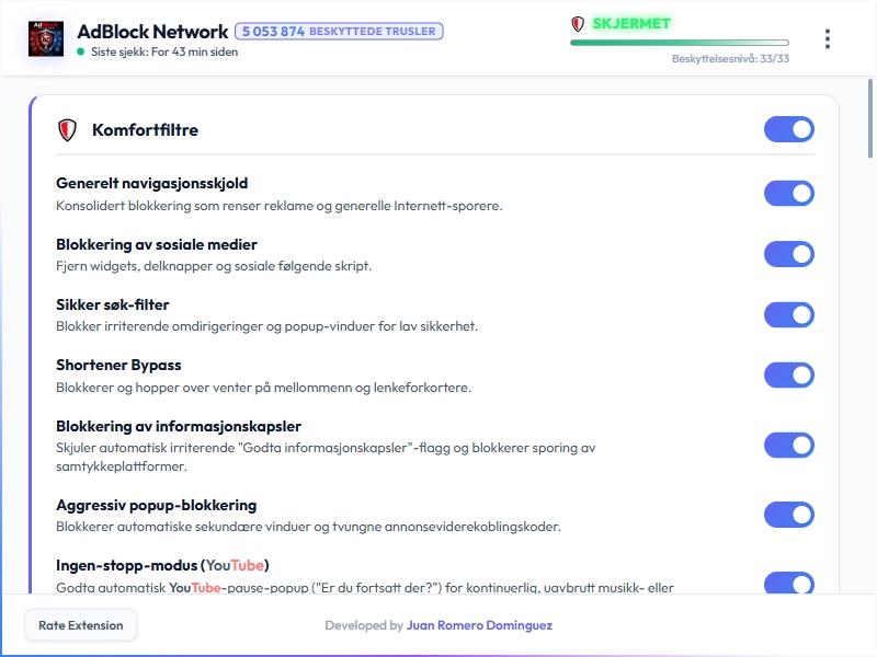AdBlock Network Dashboard Light Mode