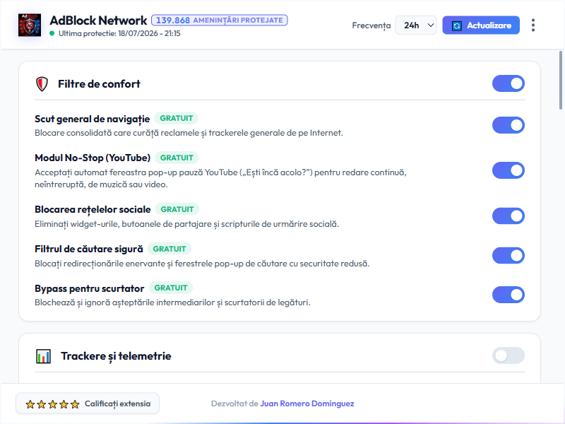 AdBlock Network Dashboard Light Mode