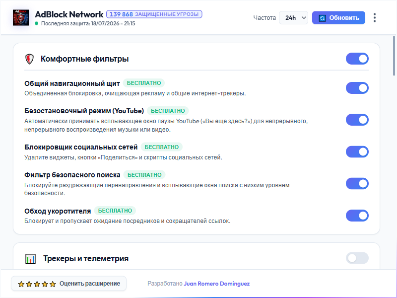 AdBlock Network Dashboard Light Mode