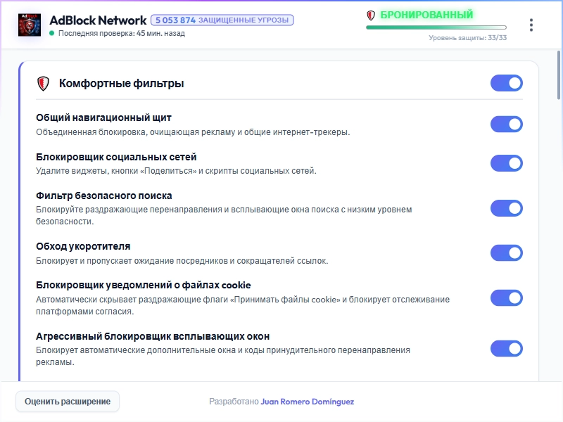AdBlock Network Dashboard Light Mode