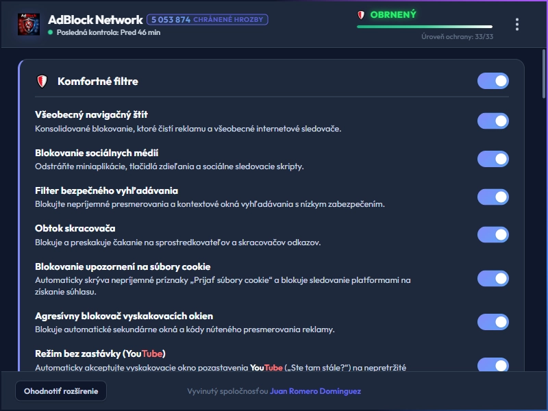 AdBlock Network Dashboard Dark Mode