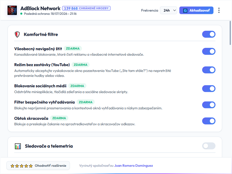 AdBlock Network Dashboard Light Mode