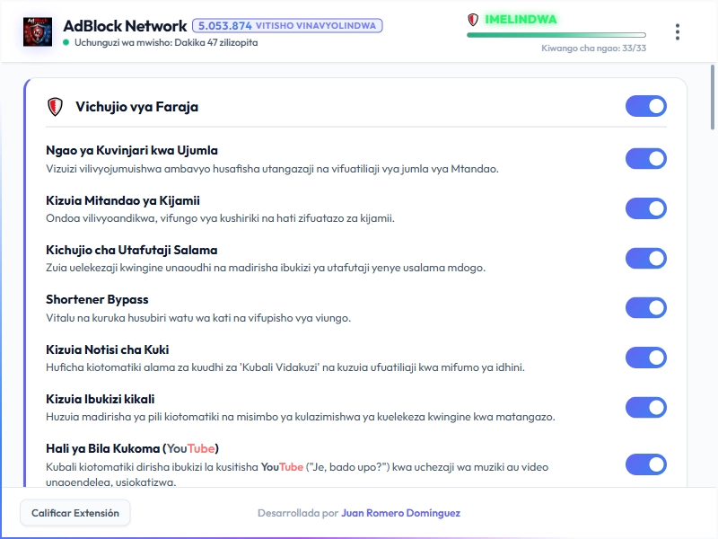 AdBlock Network Dashboard Light Mode