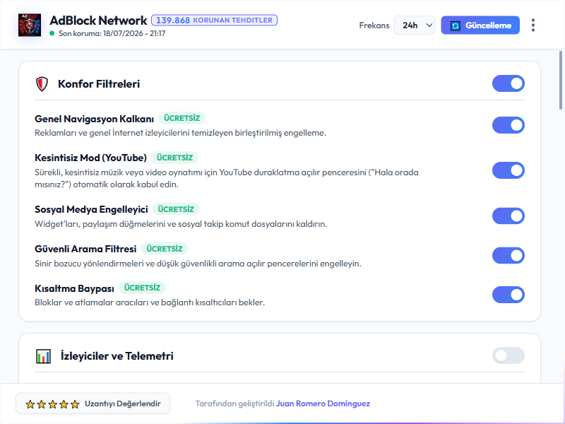 AdBlock Network Dashboard Light Mode