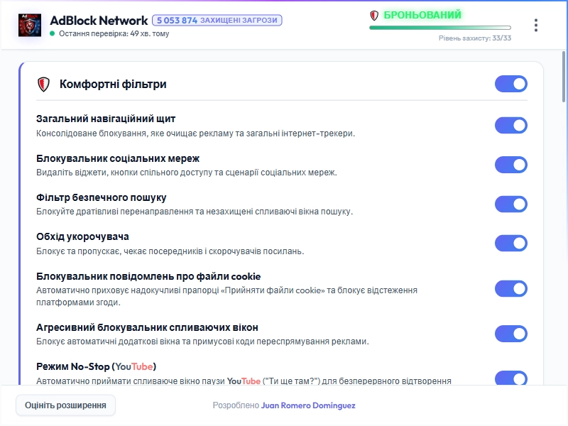 AdBlock Network Dashboard Light Mode