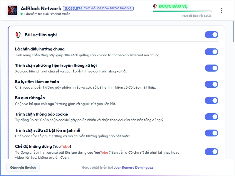 AdBlock Network Dashboard Light Mode