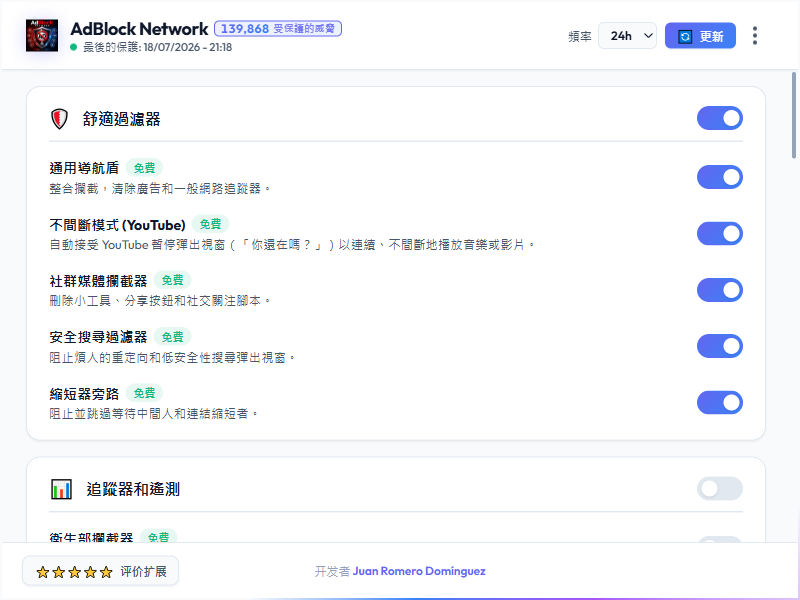 AdBlock Network Dashboard Light Mode